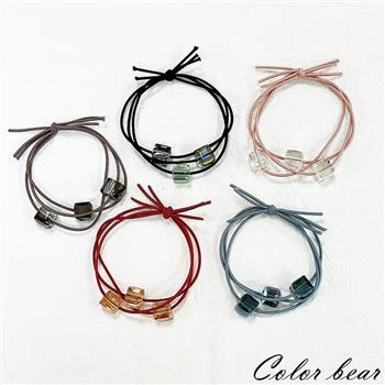 【卡樂熊】氣質方珠水晶3入組造型髮束(三款可選)