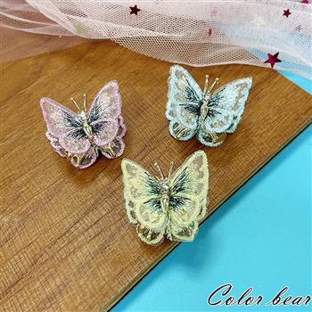 【卡樂熊】氣質針織蝴蝶造型爪夾/瀏海夾/髮夾(三色可選)