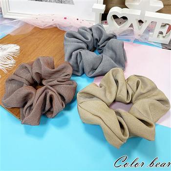 【卡樂熊】氣質素色壓紋造型圈束/腸束(三色)