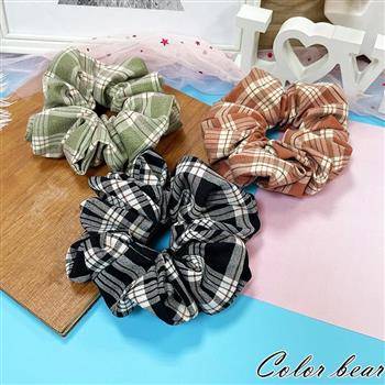 【卡樂熊】百搭格紋交錯造型圈束/腸束(三色)