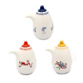 【日本おまち堂】復古中華祥瑞醬油瓶(3款可選) 醬料瓶 鳳凰 龍 唐子