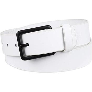 【Calvin Klein】2024男經典時尚白色皮帶(預購)