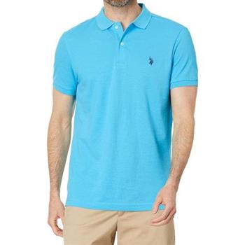 【US Polo】2024男時尚小馬藍色短袖POLO(預購)