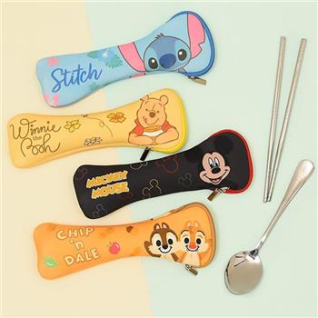 【迪士尼 Disney】迪士尼輕便餐具兩件組