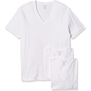 【NAUTICA】2024男時尚棉質白色V 領短袖內衣3件組(預購)
