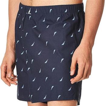 【NAUTICA】2024男時尚舒適藍色系圖騰平口內著(預購)