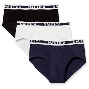 【NAUTICA】2024男時尚合身黑白藍色三角內著混搭3件組(預購)