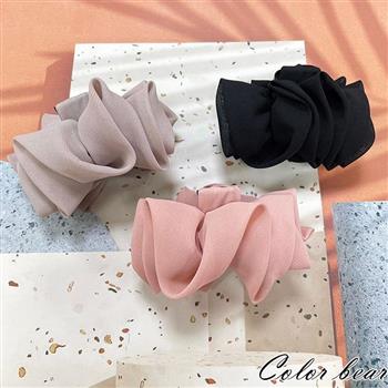 【卡樂熊】氣質雪紡結造型抓夾/髮夾(三色可選)