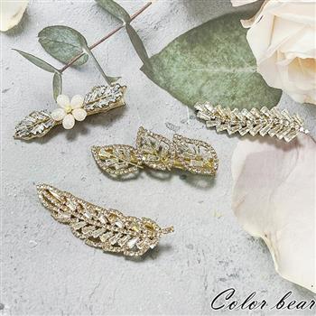 【卡樂熊】韓版鏤空拼接珍鑽造型髮夾(四款可選)