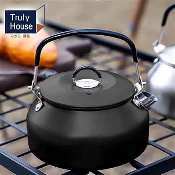 【Truly House】極黑限定 304不鏽鋼茶壺 1L/茶壺/泡茶/露營/野餐
