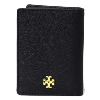 Tory Burch 素面防刮皮革證件夾－黑
