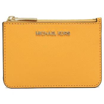 MICHAEL KORS 防刮皮革零錢包-桔黃