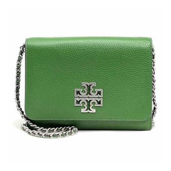 Tory Burch 雙T－LOGO皮革斜背包－綠