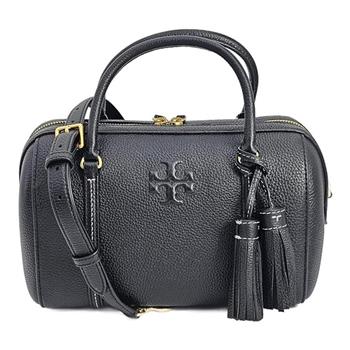 Tory Burch 雙T－LOGO素面皮革兩用包－黑