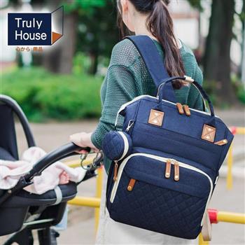 【Truly House】大容量多功能雙肩媽咪包/媽媽包/育兒包/嬰兒包/娃娃包(四色任選)