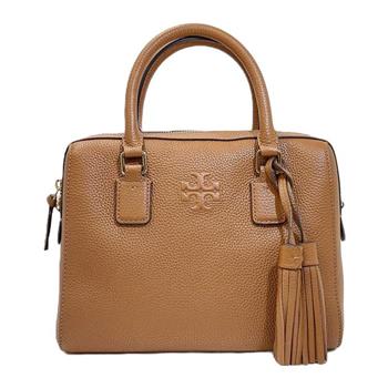 Tory Burch 素面皮革手提斜背兩用包－駝