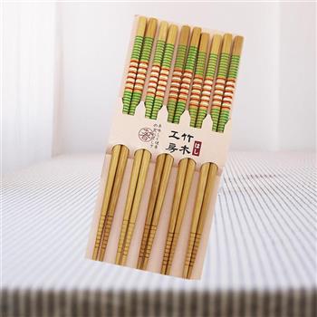 竹木工房 上虹碳化竹筷-10雙入x6組