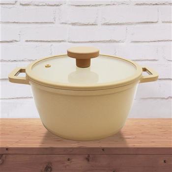 日本金太郎 Latte 陶瓷強化層IH兩手鍋-20cm-2支