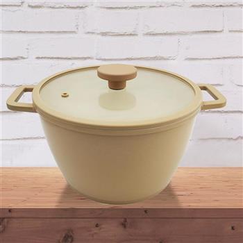 日本金太郎 Latte 陶瓷強化層IH兩手鍋-24cm-2支