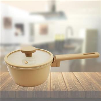 日本金太郎 Latte 陶瓷強化層IH片手鍋-18cm-1支