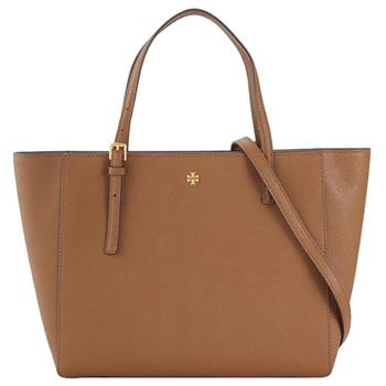 TORY BURCH 防刮皮革托特兩用包－焦糖