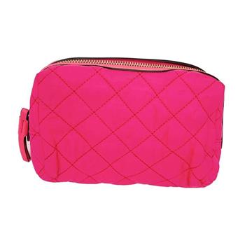 TORY BURCH 拉鍊尼龍化妝包－桃紅