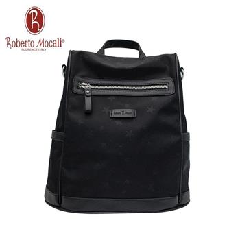 義大利《Roberto Mocali》星晴平織背開式後背包RM-89608