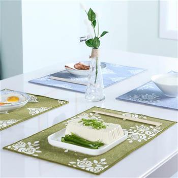 E.City_北歐風花色編織餐墊隔熱墊2入組