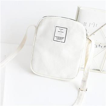 E.City_簡約帆布手機斜挎包