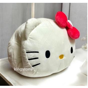 三麗鷗【Hello Kitty】紅色蝴蝶結暖手抱枕