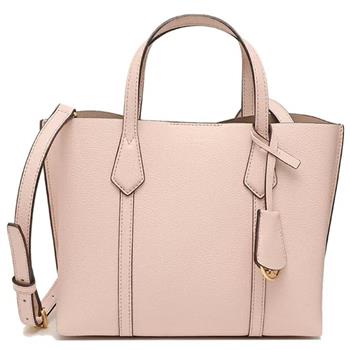 Tory Burch 造型皮革三層托特包－粉