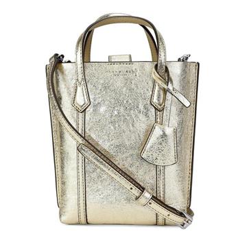 Tory Burch 金屬皮革肩背斜背兩用包－金