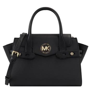 MICHAEL KORS 造型皮革手提斜肩背兩用包-黑