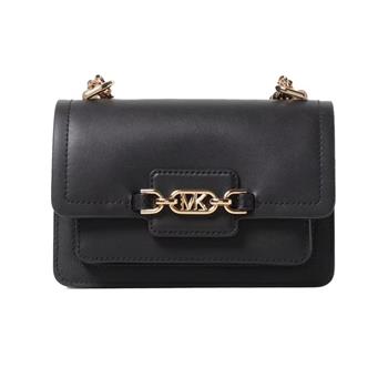 MICHAEL KORS 滿版LOGO皮革肩斜兩用鍊包.-黑