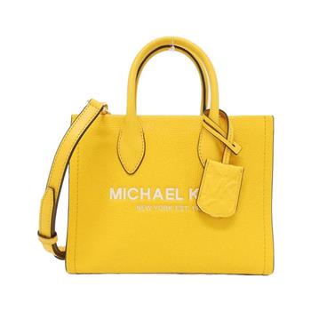 MICHAEL KORS 經典LOGO皮革手提肩斜兩用包-黃
