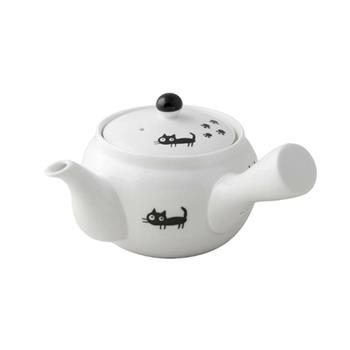 【日本 JS-KIKAKU 】黑貓急須壺350ml 貓咪茶壺 茶壺 貓茶壺 黑貓茶壺 日本茶壺