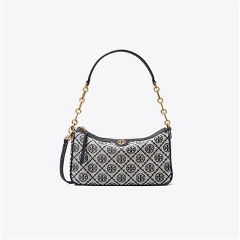 TORY BURCH 經典緹花兩用包－深藍色