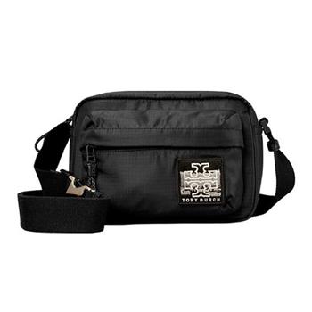 Tory burch 尼龍刺繡相機包－黑色