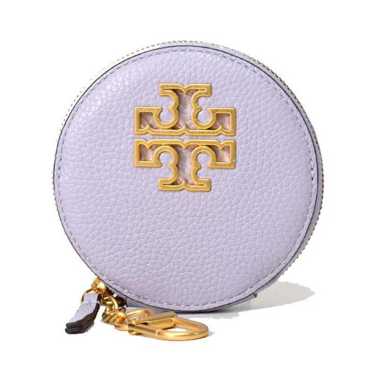 Tory burch 圓形拉鍊零錢包-薰衣草紫