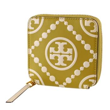 Tory burch 經典LOGO對開短夾－綠色