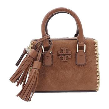 Tory burch 編織飾邊兩用包－焦糖色