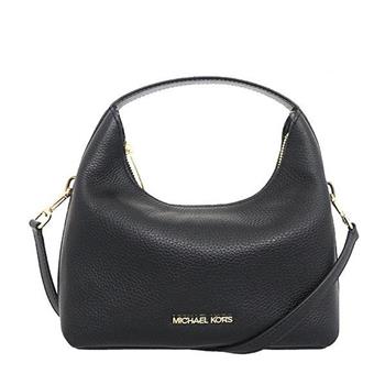 MICHAEL KORS 荔枝皮革撞色兩用包-黑