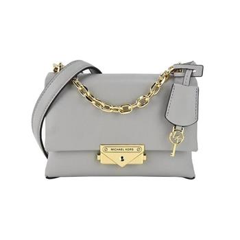 MICHAEL KORS 防刮皮革素色肩背斜背包-大象灰