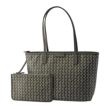 TORY BURCH 印花帆布子母托特包-卡其灰