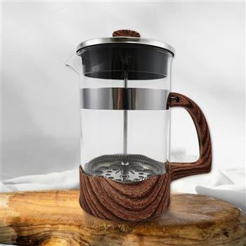 優得岩法耐熱玻璃濾壓壺-800ml-1入