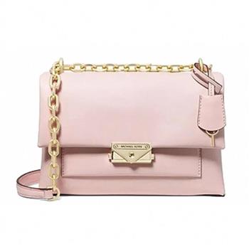 MICHAEL KORS 翻蓋皮革肩斜兩用鍊包-粉