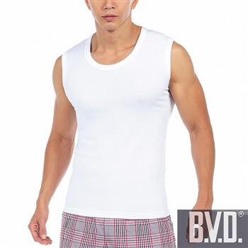 BVD 時尚型男純棉寬肩背心 白色4件組