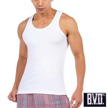 BVD 時尚型男純棉細肩背心 白色4件組