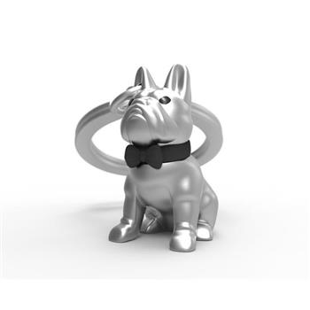 Metalmorphose 比利時鬥牛犬鑰匙圈-銀