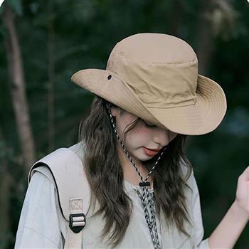 日本 BEAUTYJAPAN 輕量防水吸濕速乾抗UV防曬帽BJ2158 米色 米白色